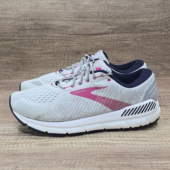 Brooks Addiction GTS 15 Women's Size 8.5 2E (Extra Wide) Gray Pink Running Shoes - Picture 3 of 9